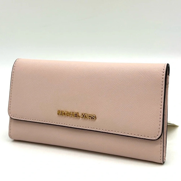Michael Kors Large Trifold Wallet Powder Blush - Picture 2 of 10